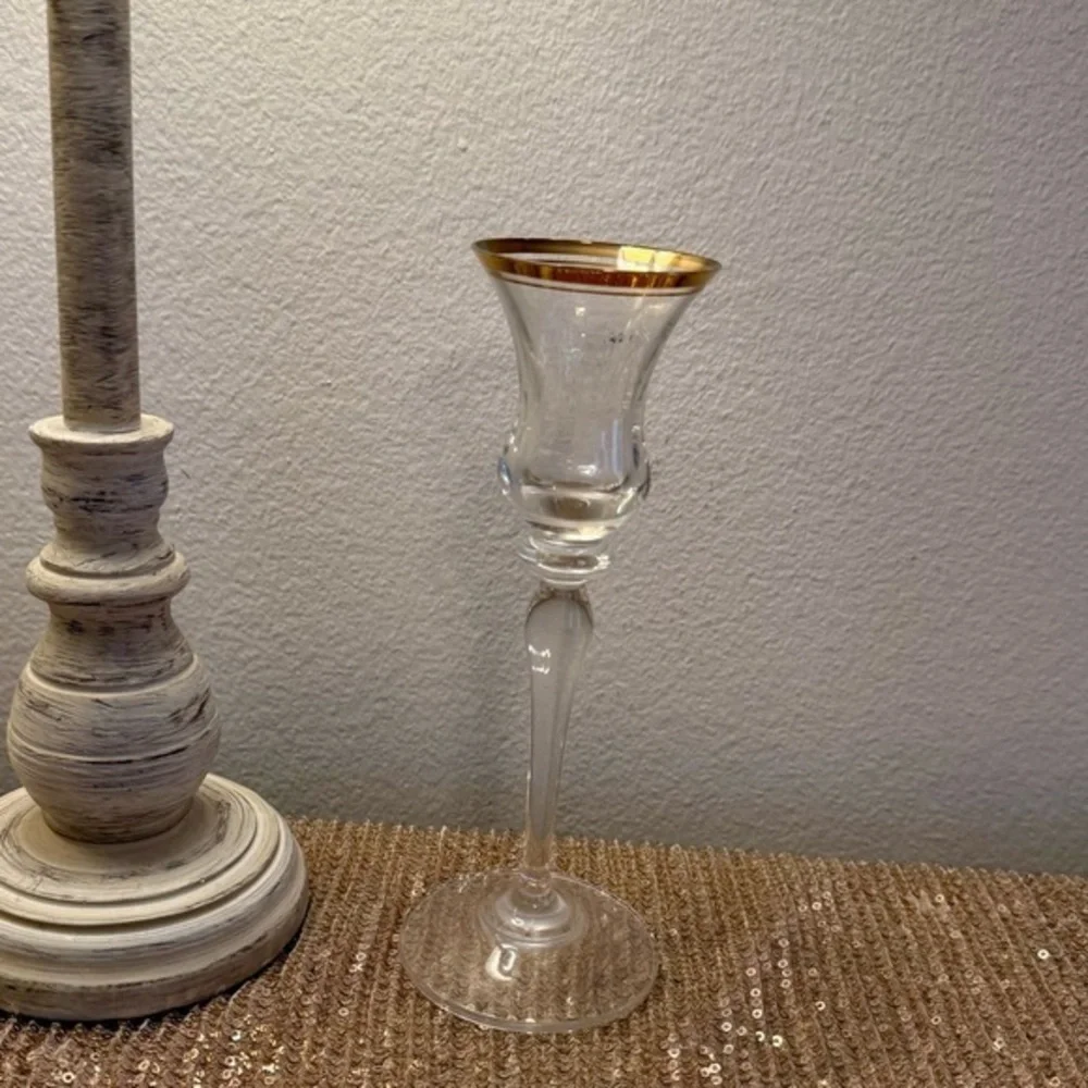🌸Elegant Mikasa Candle Holder with Gold Rim🤎